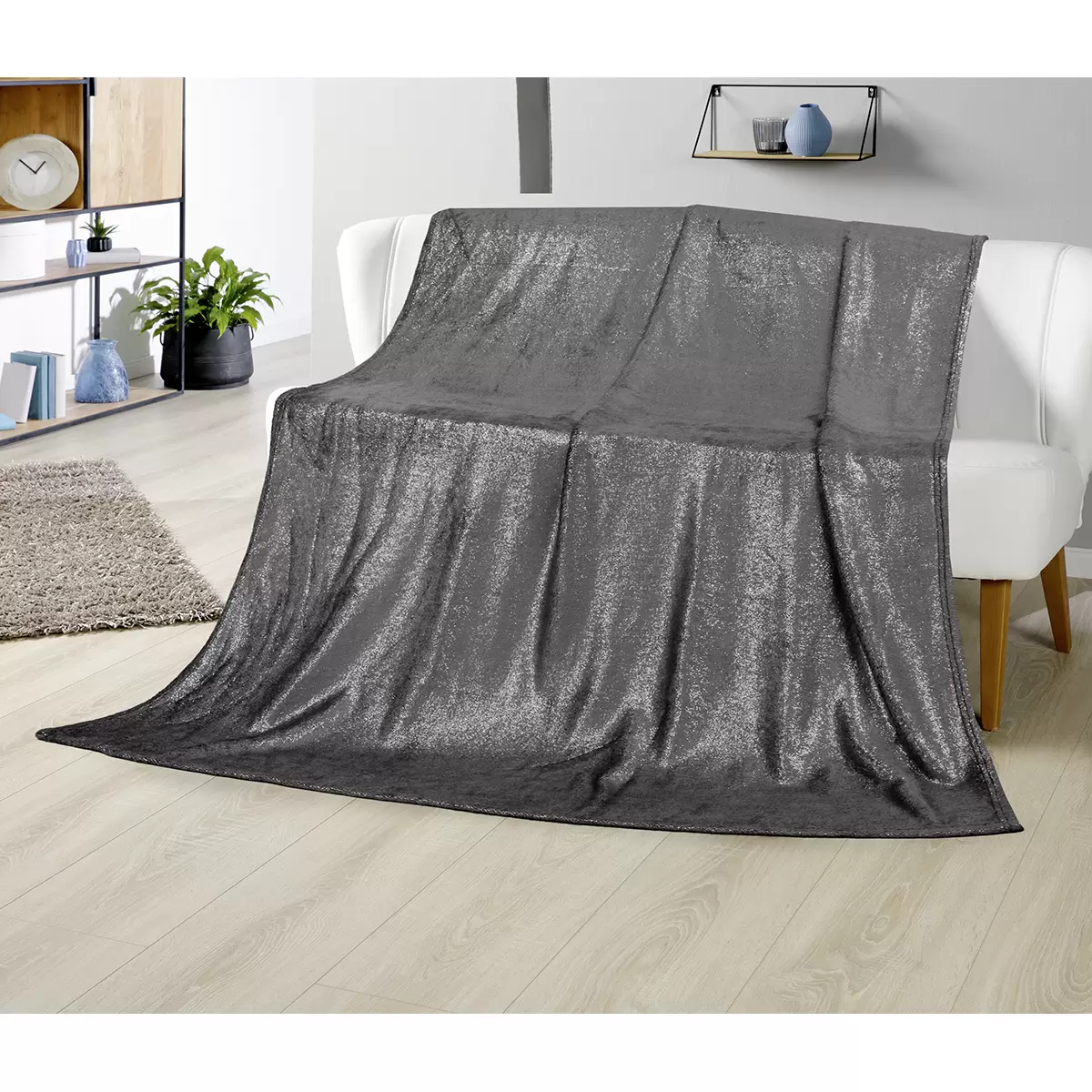 Decke Edel Cashmere Grau
