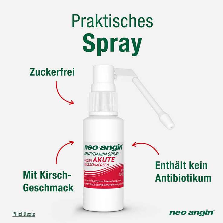 neo-angin Benzydamin Spray gegen akute Halsschmerzen, 30 ml