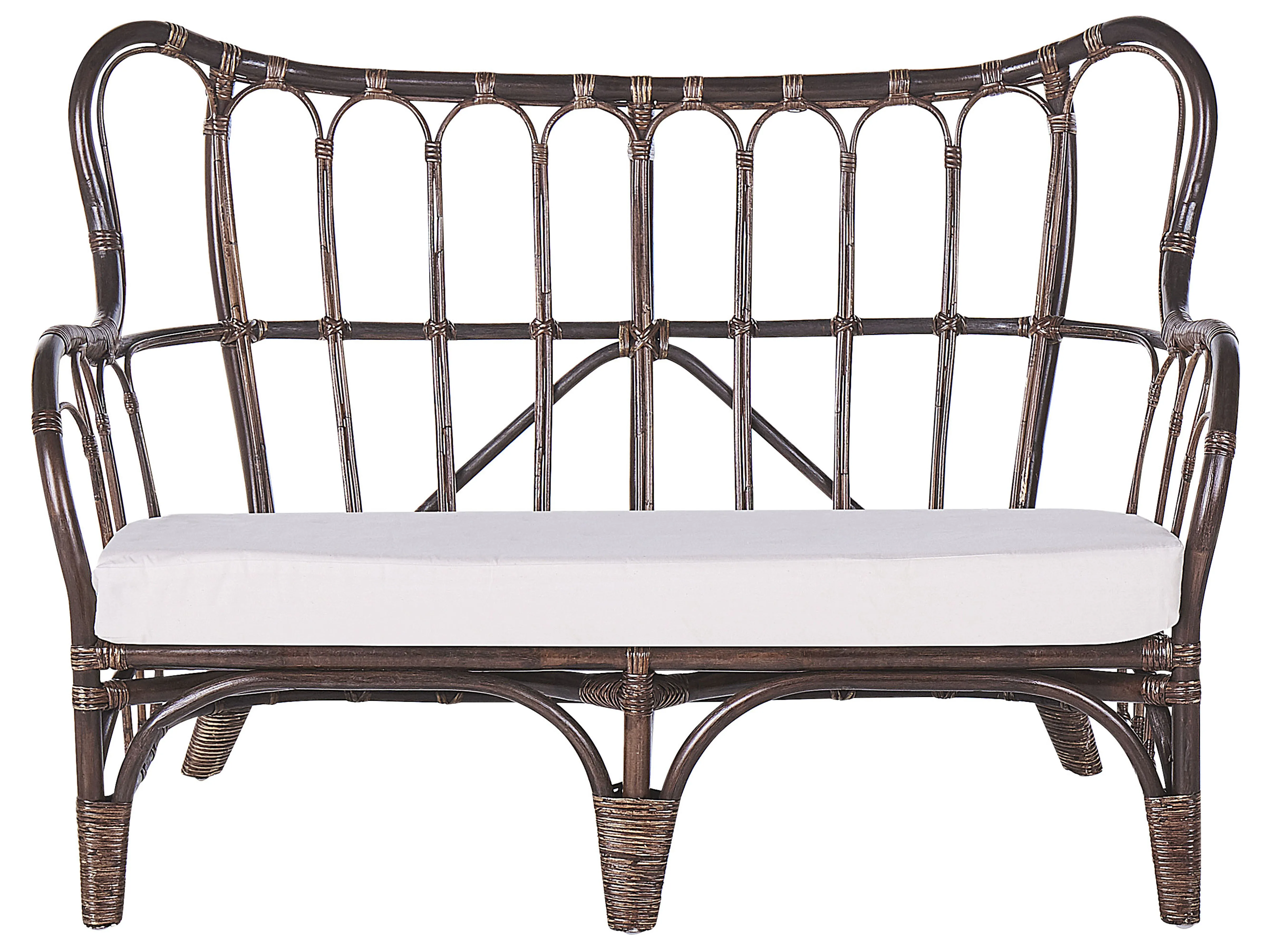 Loungeset met tafel 4-zits BRINDISI Rotan Donkerbruin
