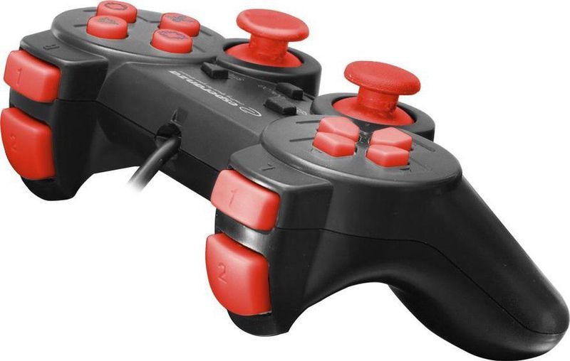 Esperanza Controller Corsair PC / Playstation 2 / Playstation 3 | Zwart Rood