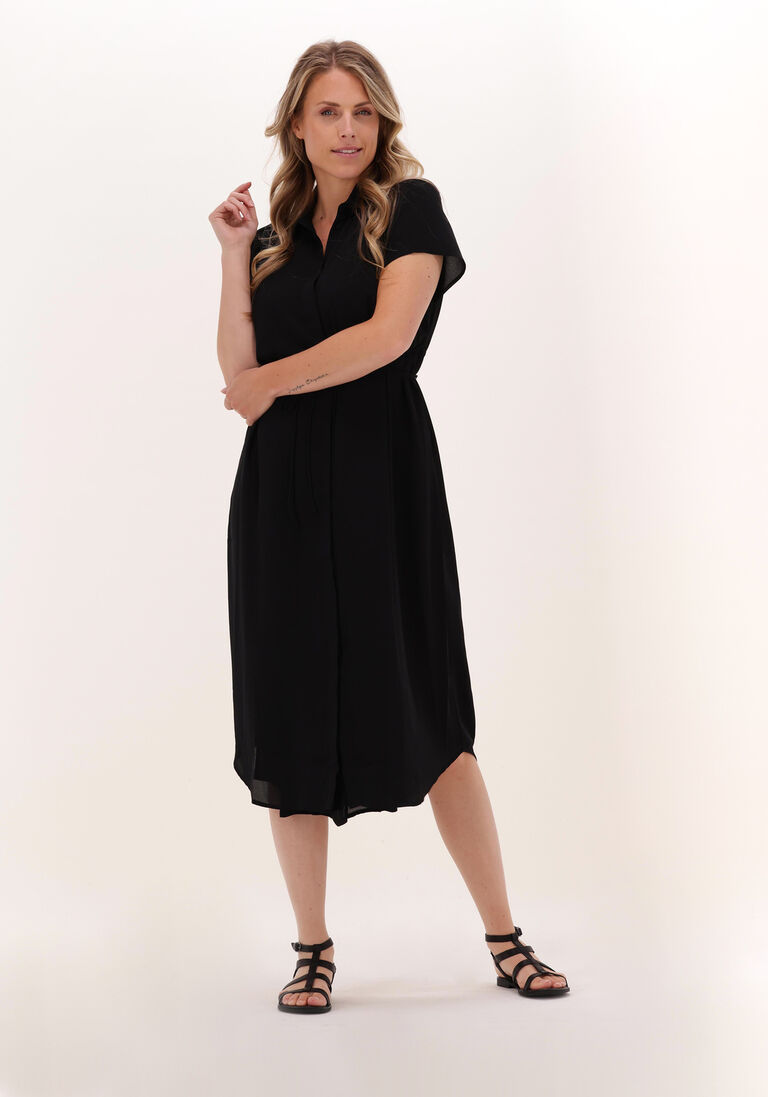 BRUUNS BAZAAR zwarte bruuns bazaar midi jurk camilia desi