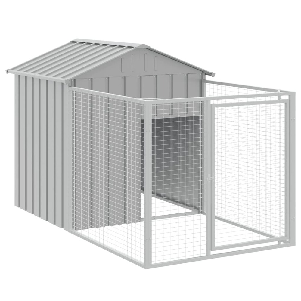 Niche pour chien avec toit gris clair 117x405x123 cm
