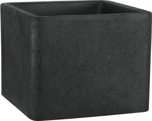 Geli Cube vierkante bloempot van kunststof, 38x38x33 cm, antraciet