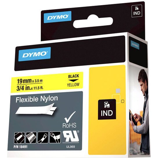 DYMO RHINO Etiquette industrielle souple en nylon