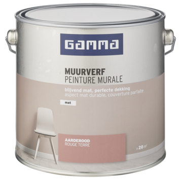 GAMMA muurverf mat 2,5 L aarderood