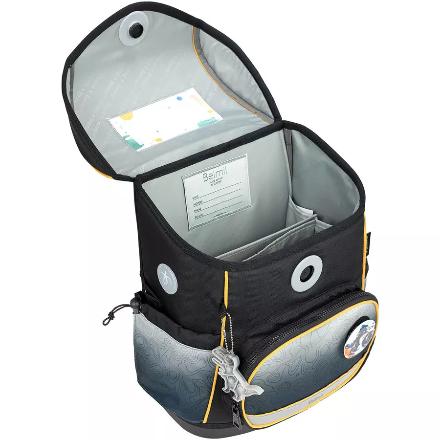 Belmil Schulranzen Premium Compact Plus Set 5-teilig Black Grey