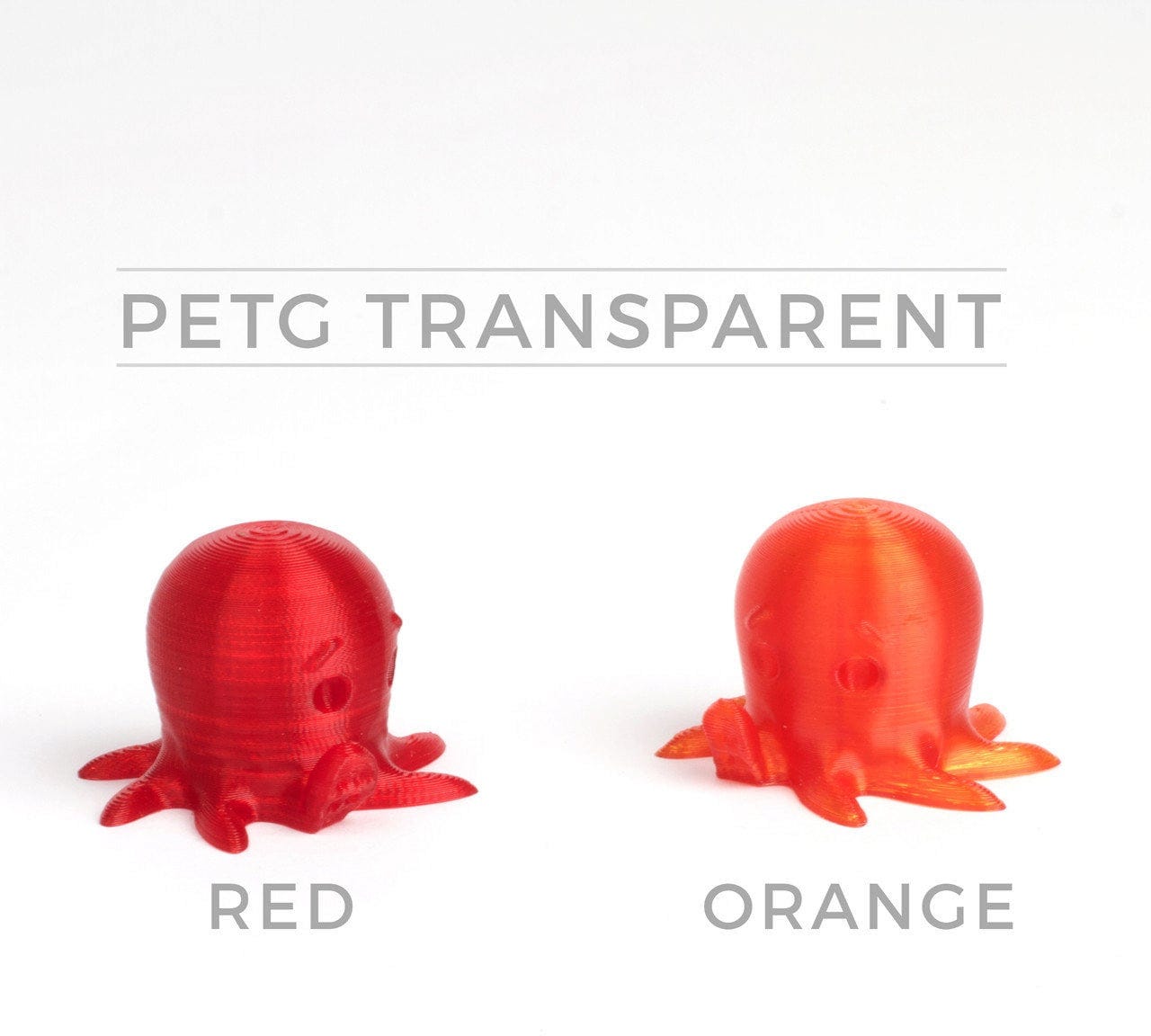 Extrudr  PETG Transparent Orange, 1,75 mm / 2500 g    Filament mit hervorragenden mechanischen Eigenschaften und gläserner Optik