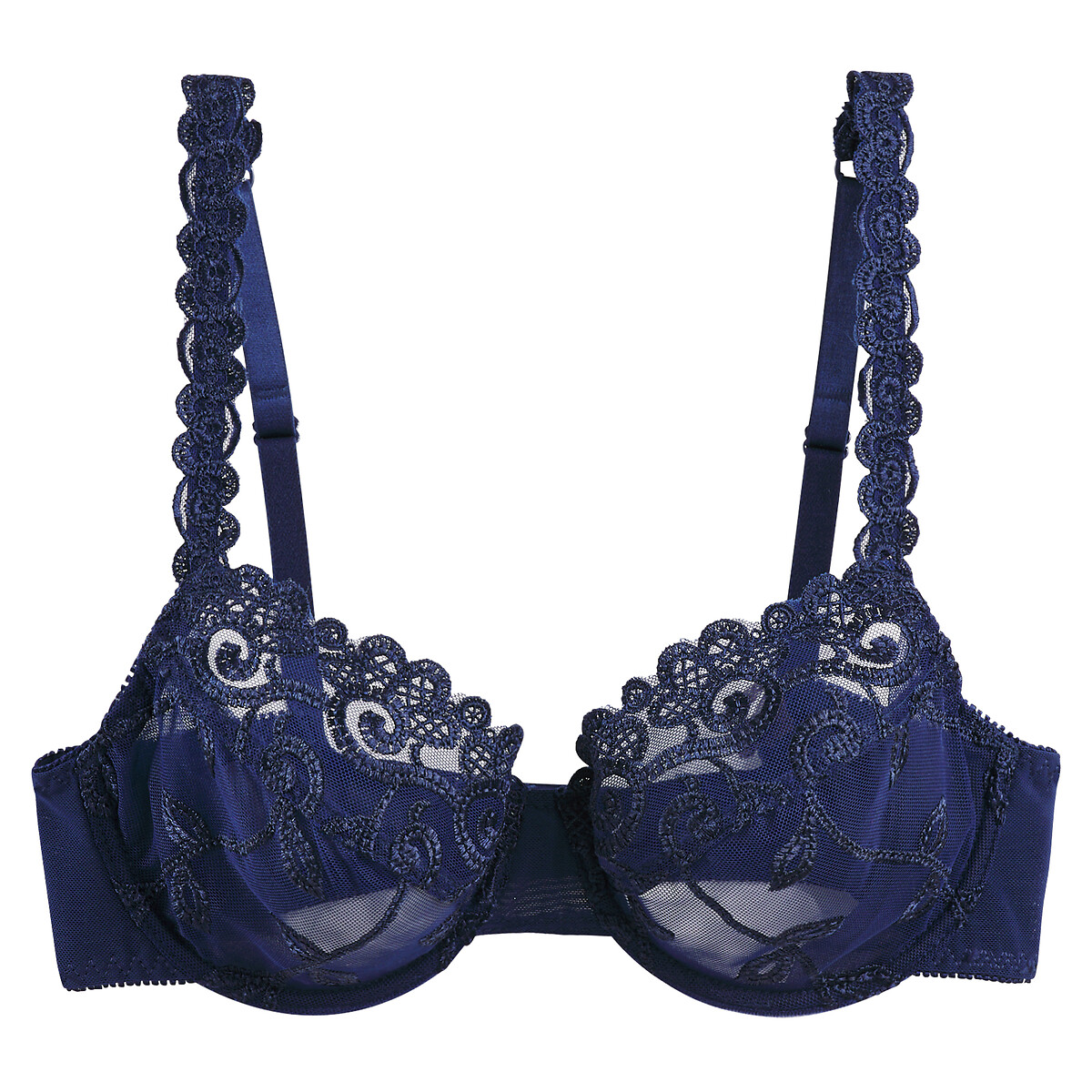 ANNE WEYBURN<br>Sutiã em tule bordado Lyssa em close-up