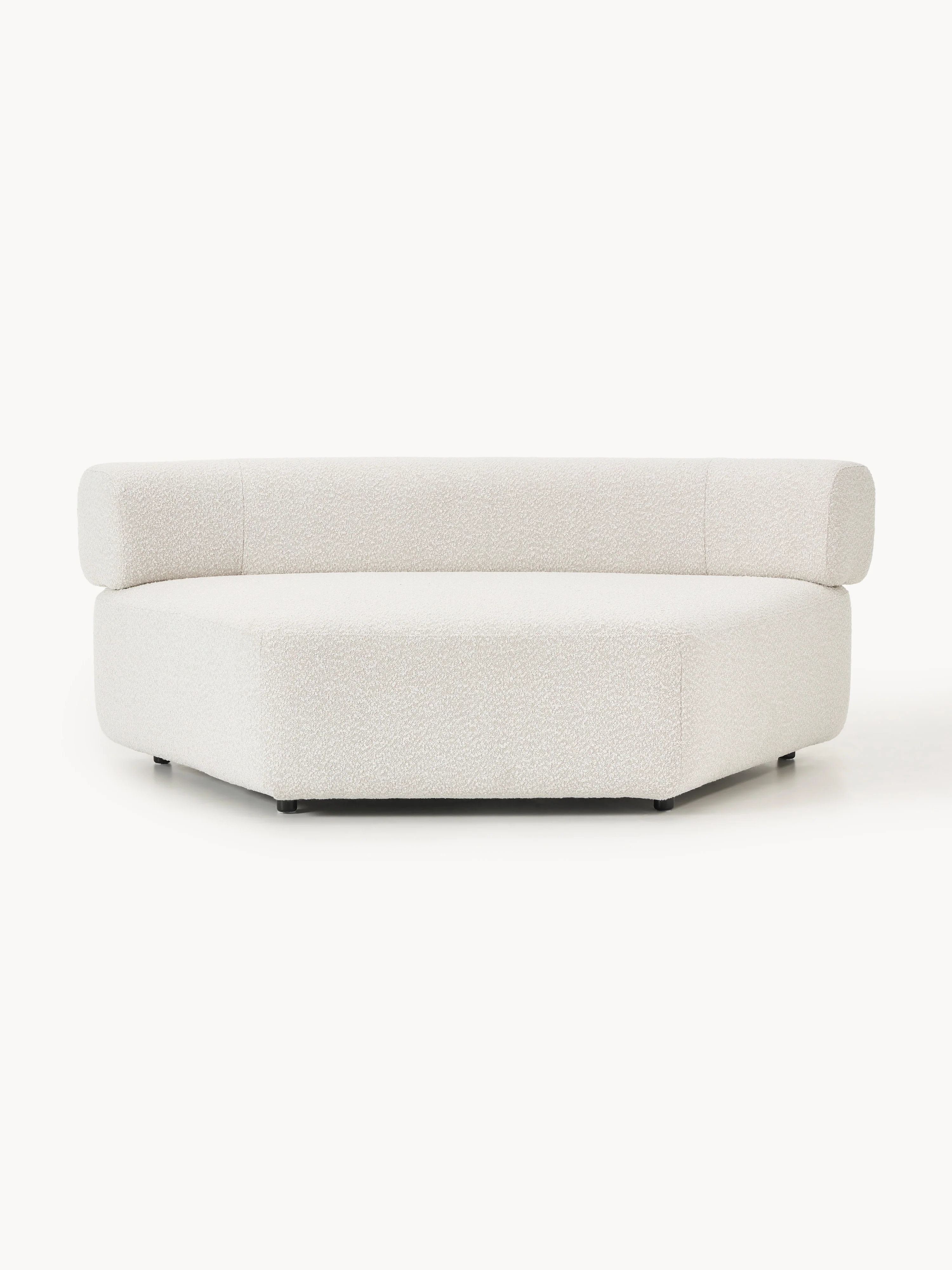 Ronde bouclé hoekmodule Anton