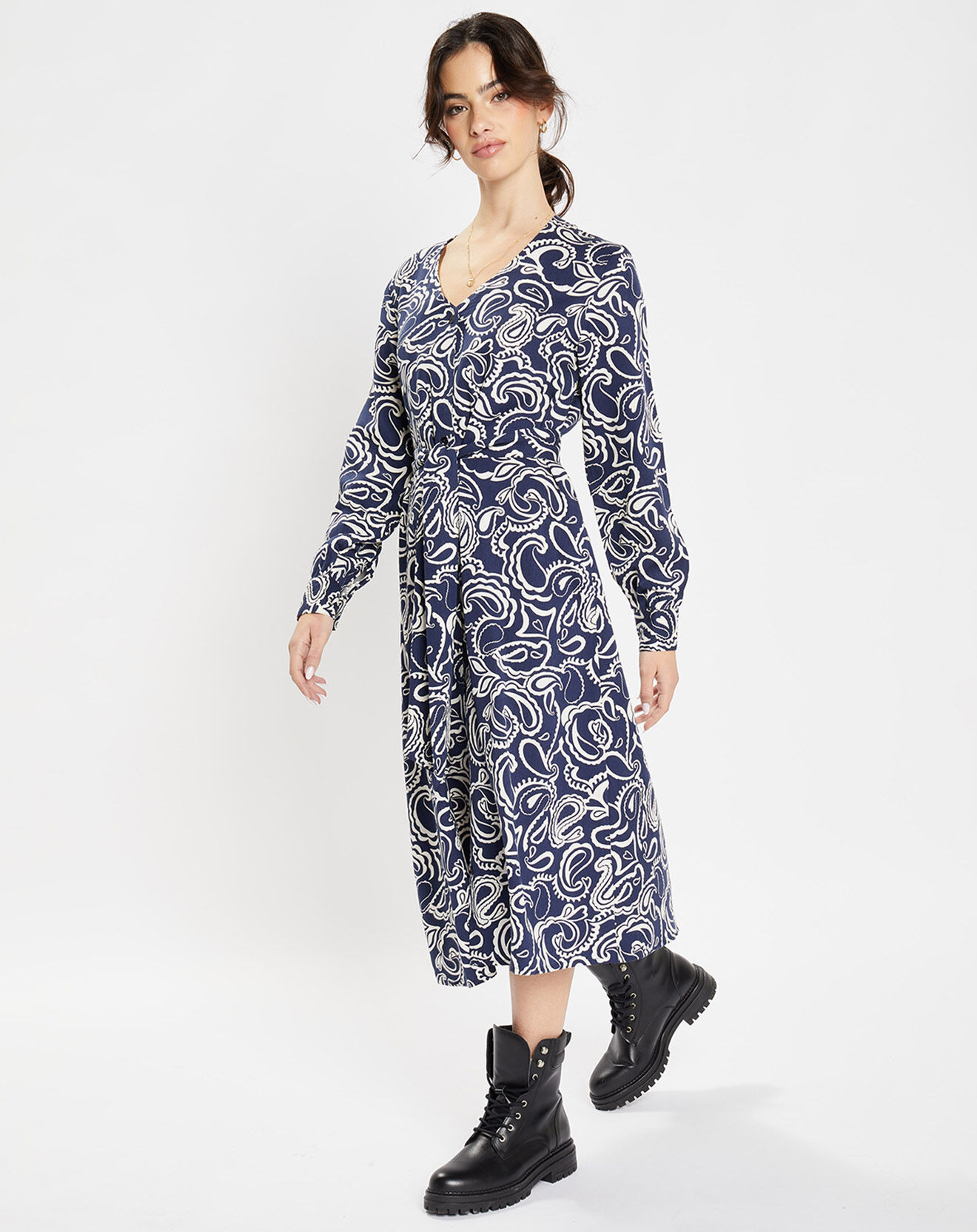 Jodhpur Robe Atoll imprimée bandana bleu marine