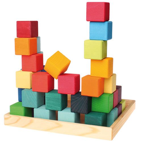 Grimm's houten vierkanten kubus - (36 st)