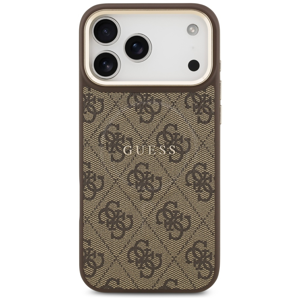 iPhone 17 Pro Max MagSafe Leder Hardcase Hülle Classic Logo (GUHMP17XP4MSEGCW) - Braun