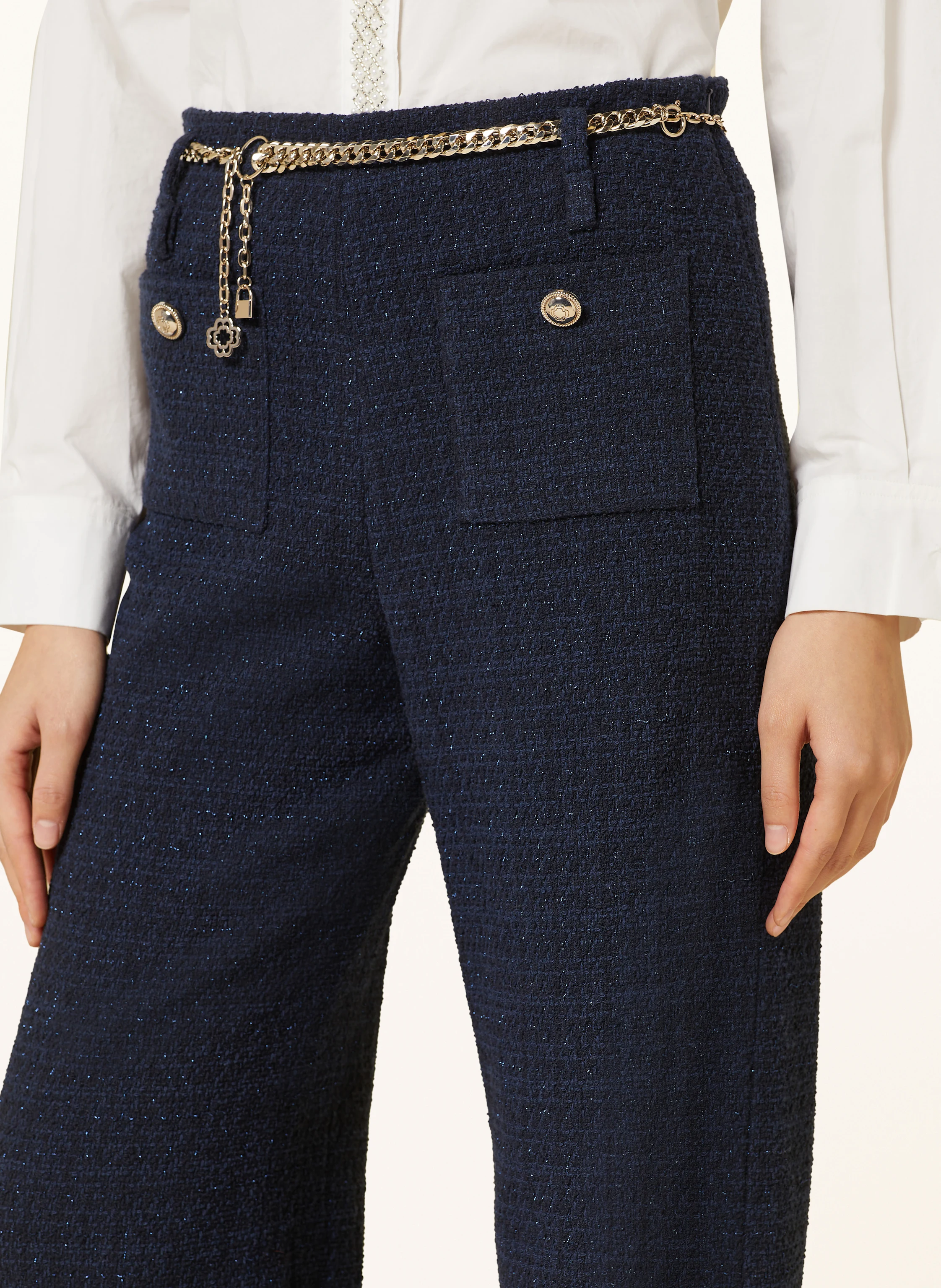 maje Tweed-Hose mit Glitzergarn
