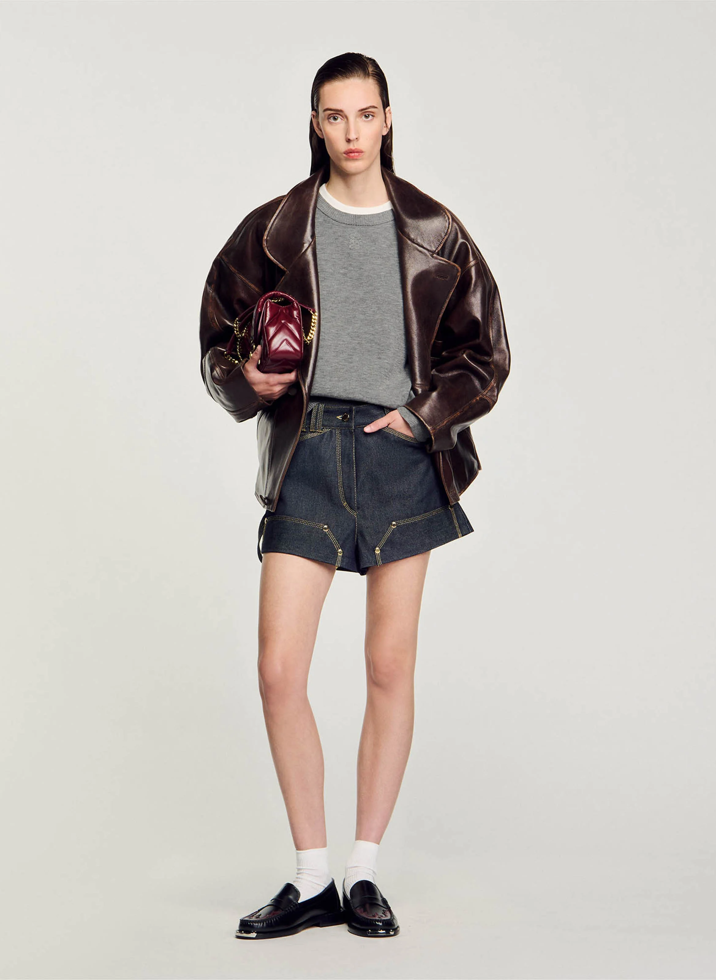 Sweat col rond| Gris
