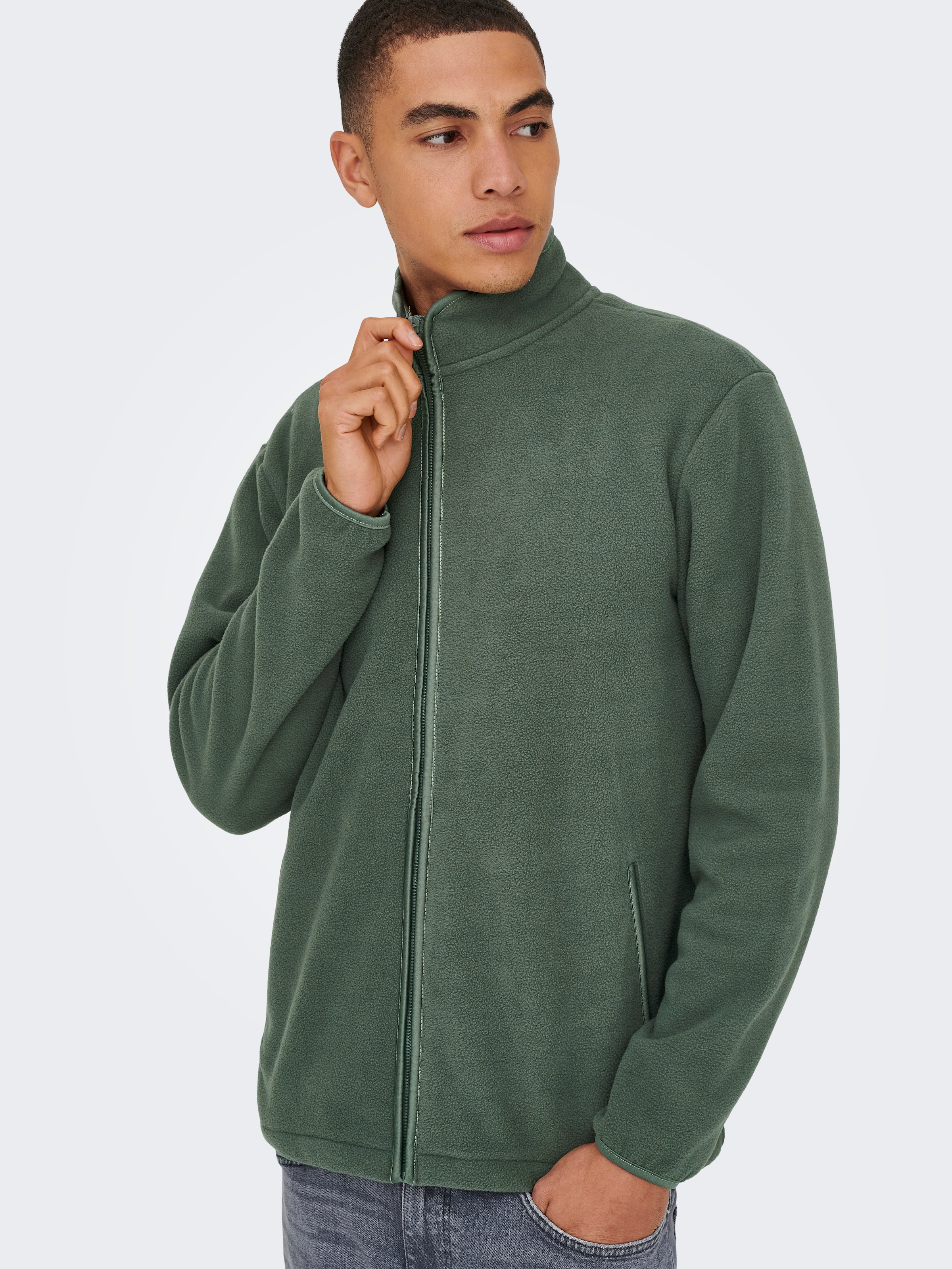 ONLY & SONS Kapuzensweatjacke »ONSAKEEM FULL ZIP REG  SWEAT OTL«