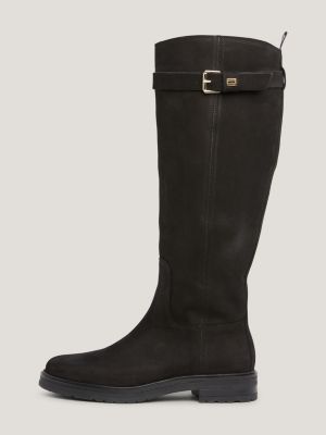 Botas Essenciais de Couro Nobuck com Fivela