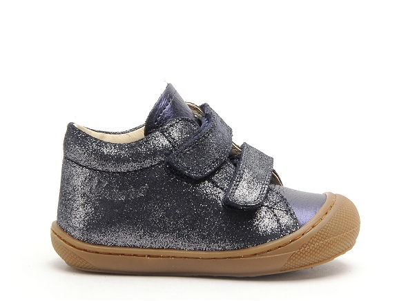 Naturino boots bottine bebe cocoon vl suede glittermetallic noir