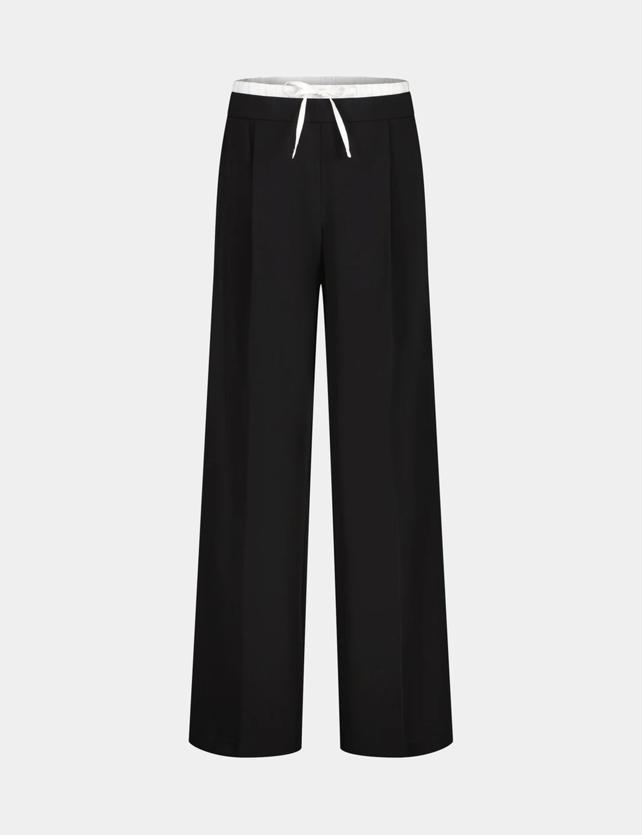 Pantalon tailleur avec double couture noir