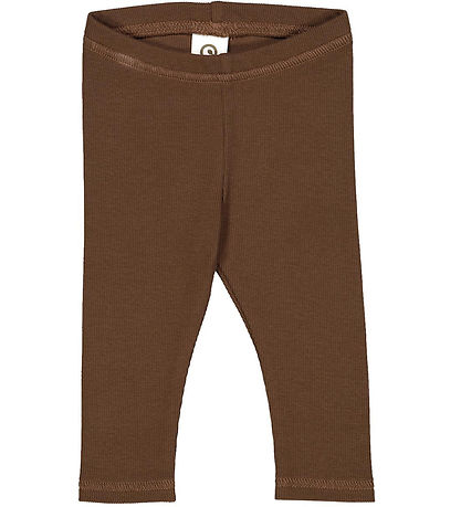 M?Slå Leggings - Rib - Cozy Me Plain - Bark