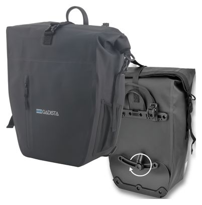 Sacoche Velo arrière 2-en-1 en TPU - Etanche  Légère et Universelle pour Porte-Bagage.