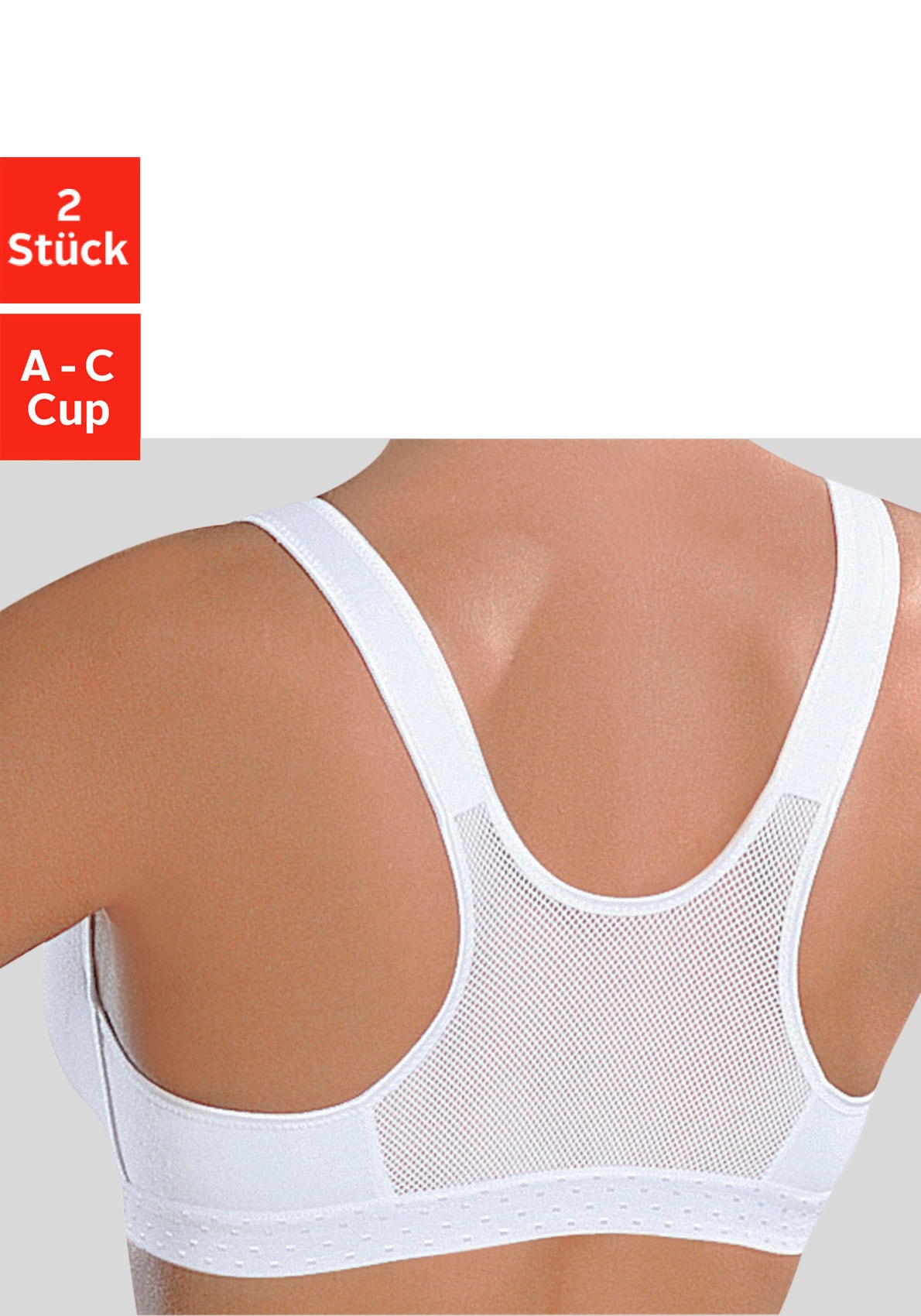 petite fleur Sport-BH, 2 Stücker Packung, ohne Bügel für Yoga