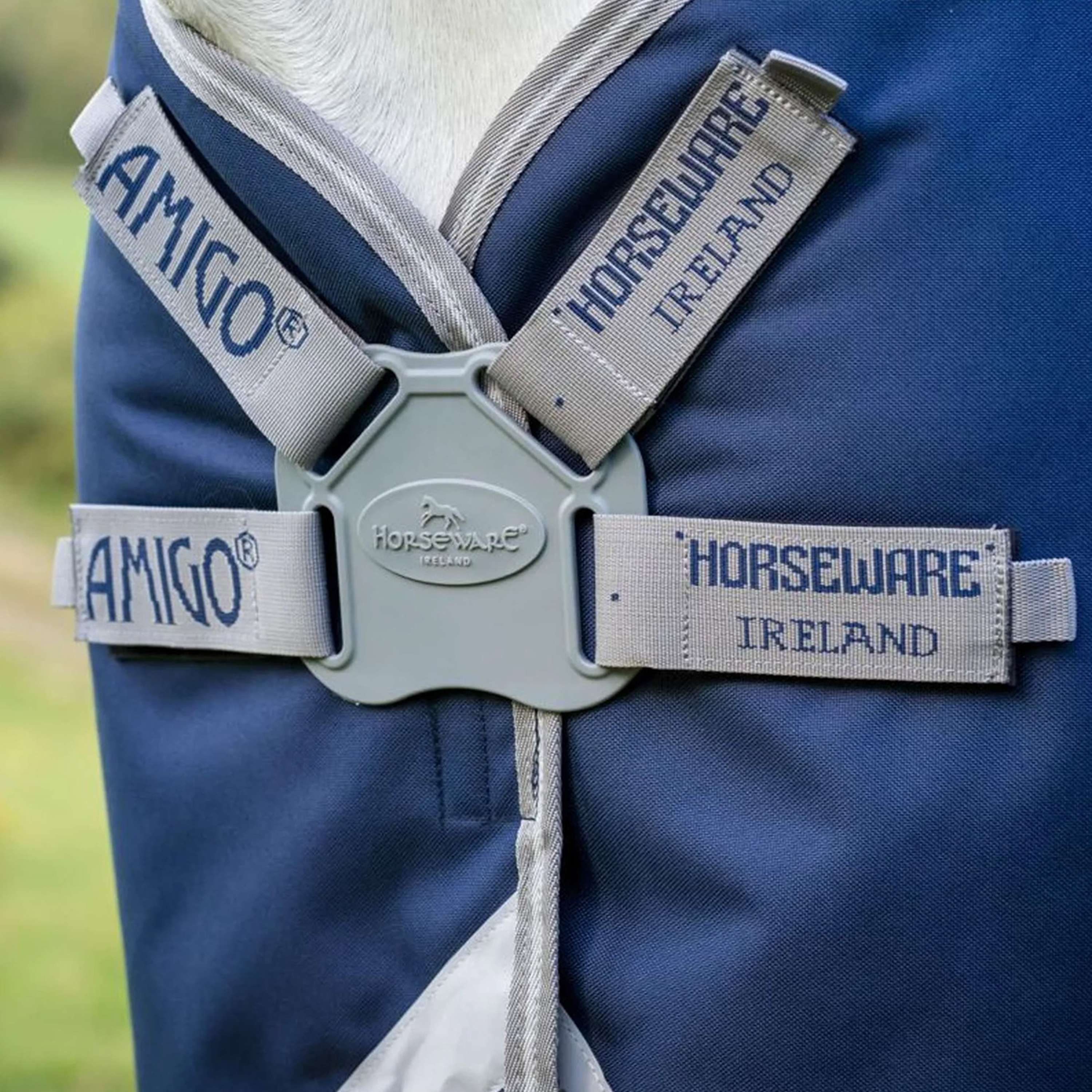 Amigo Turnout Rug FieldSafe Plus 1200D 50g Navy/Titanium Grey/Silver