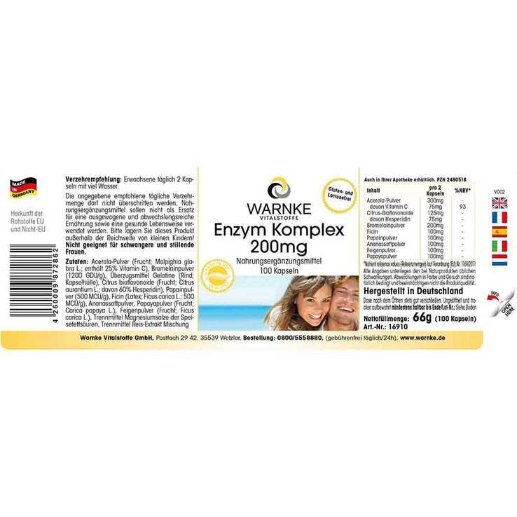 Enzym Komplex 200 mg Kapseln, 100 St