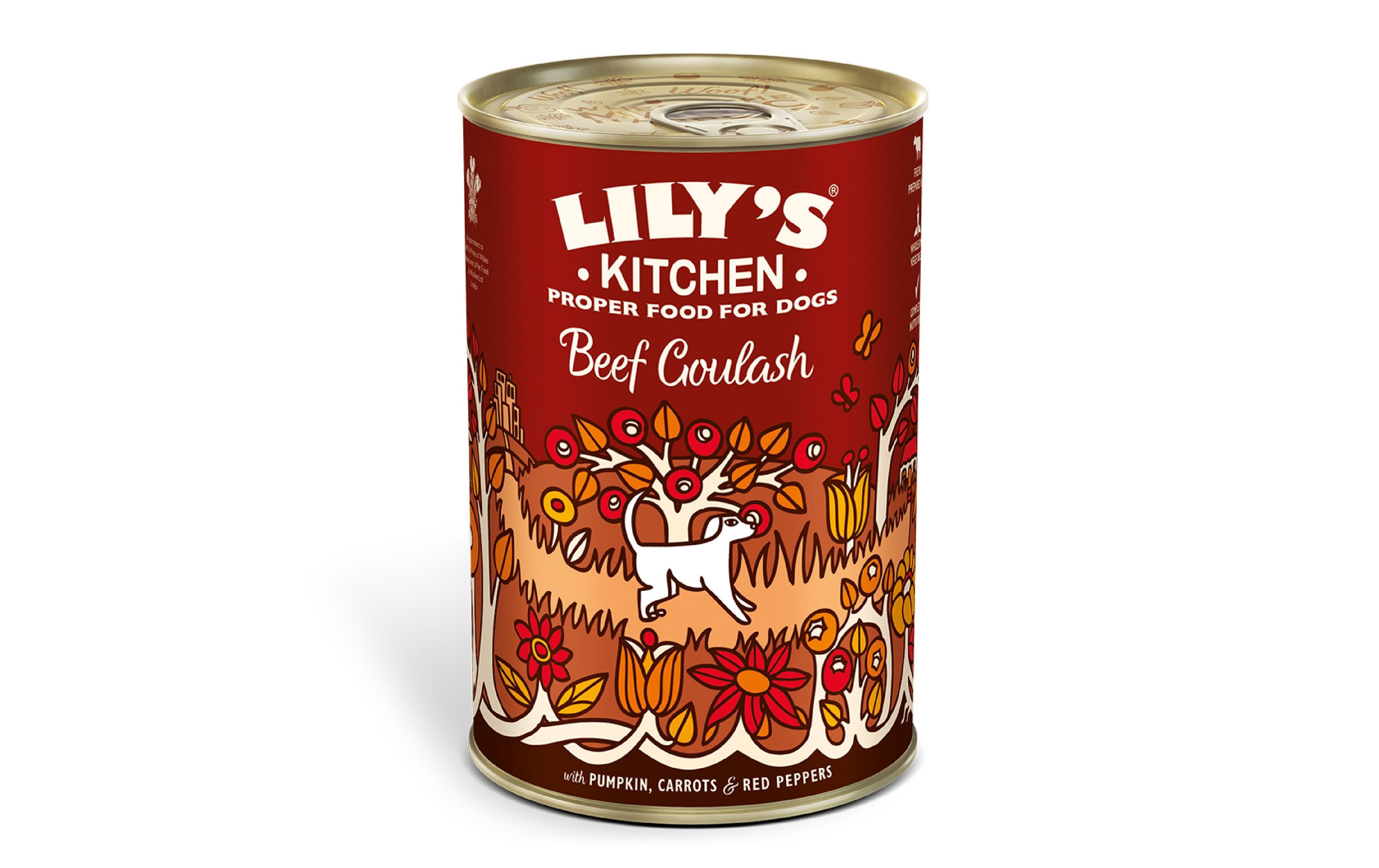 Nassfutter Rindsgulasch, 6 x 400gAlleinfuttermittel für ausgewachsene Hunde