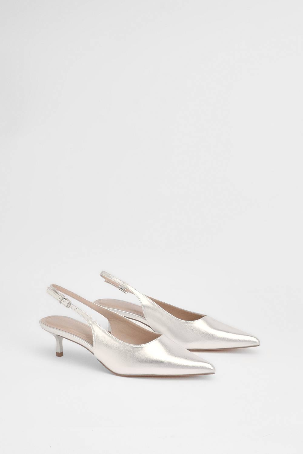 Oasis Escarpins Jess À Bride Arrière En Synthétiquecuir Métallisé À Petit Talon