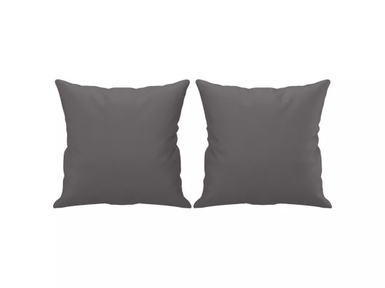 Canapé 3 places avec oreillers décoratifs gris 180cm similicuir