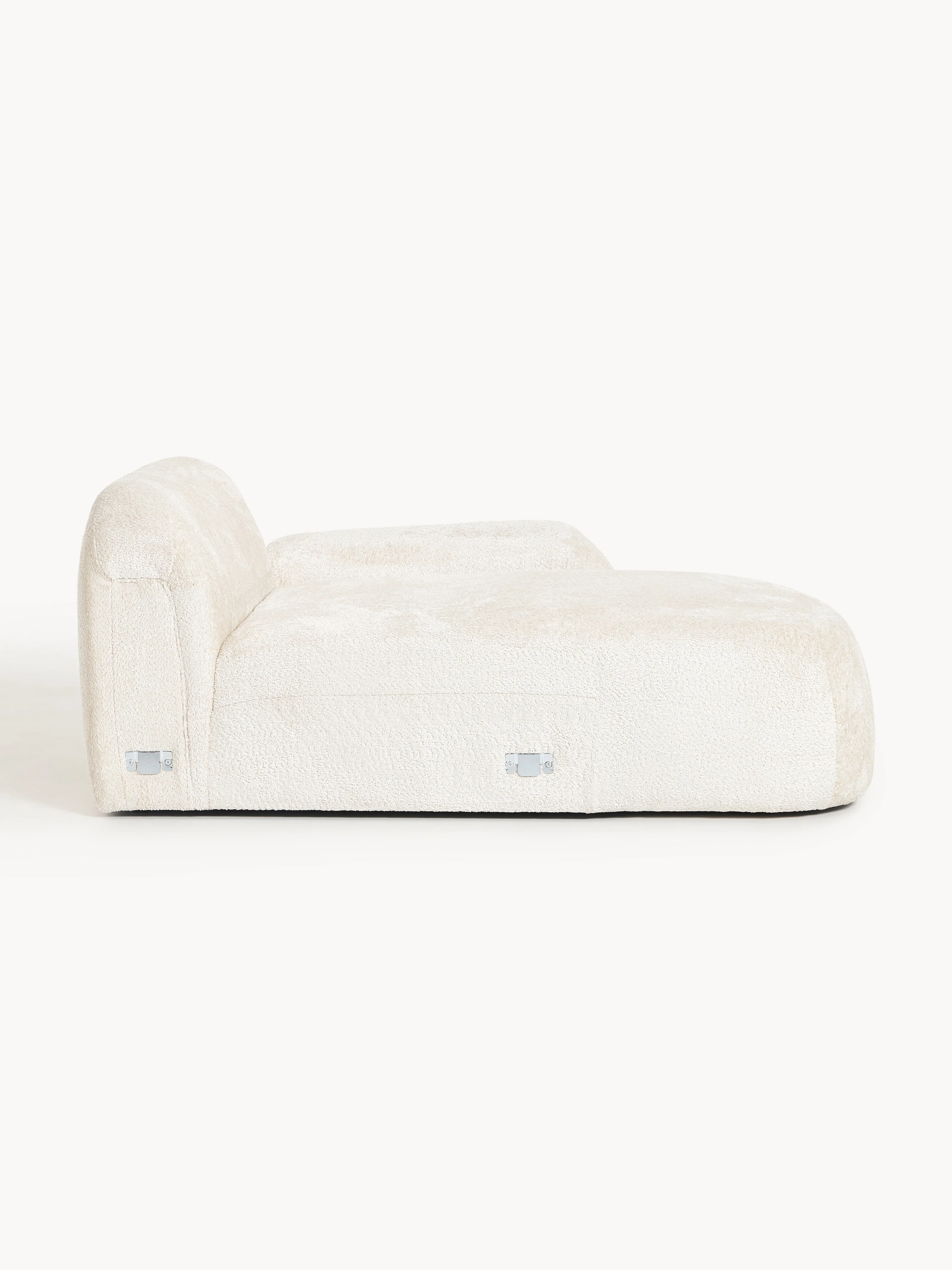 Teddy bouclé chaise-hoekmodule Wolke