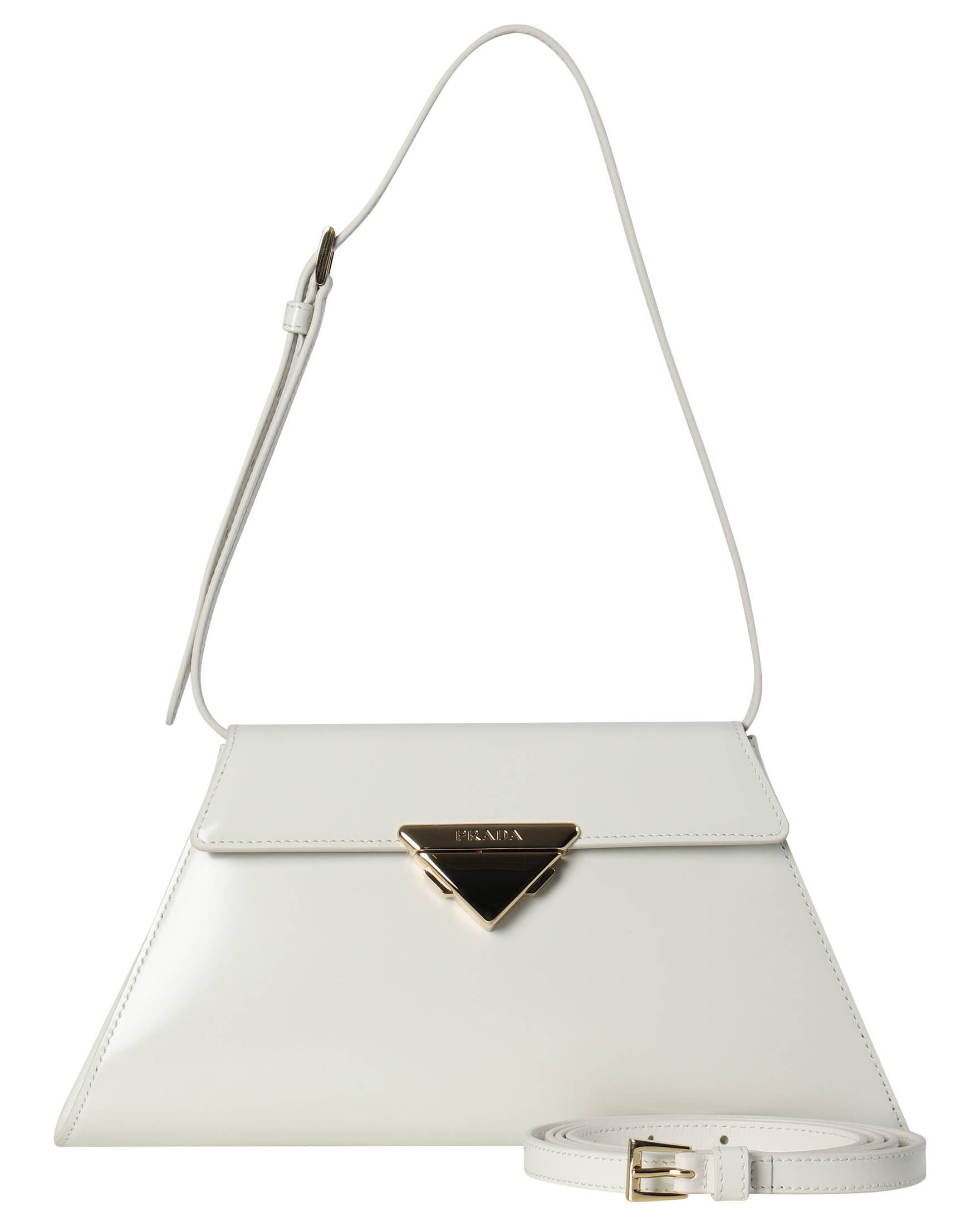 Prada| Damen Schultertasche aus gebürstetem Leder