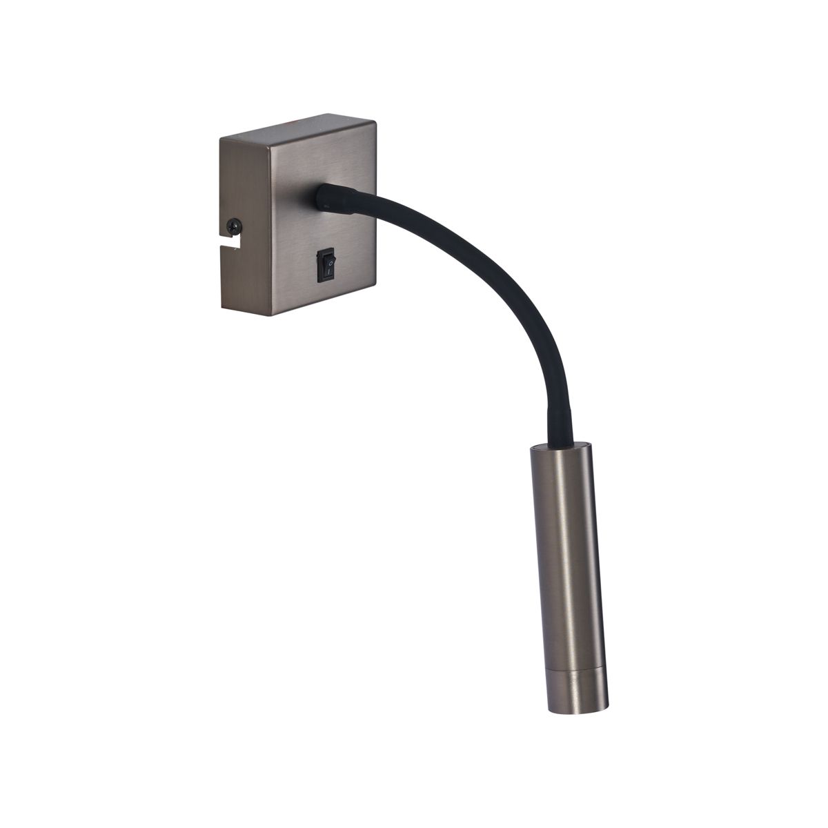 Moderne wandlamp gunmetal met USB-C poort - Gosna