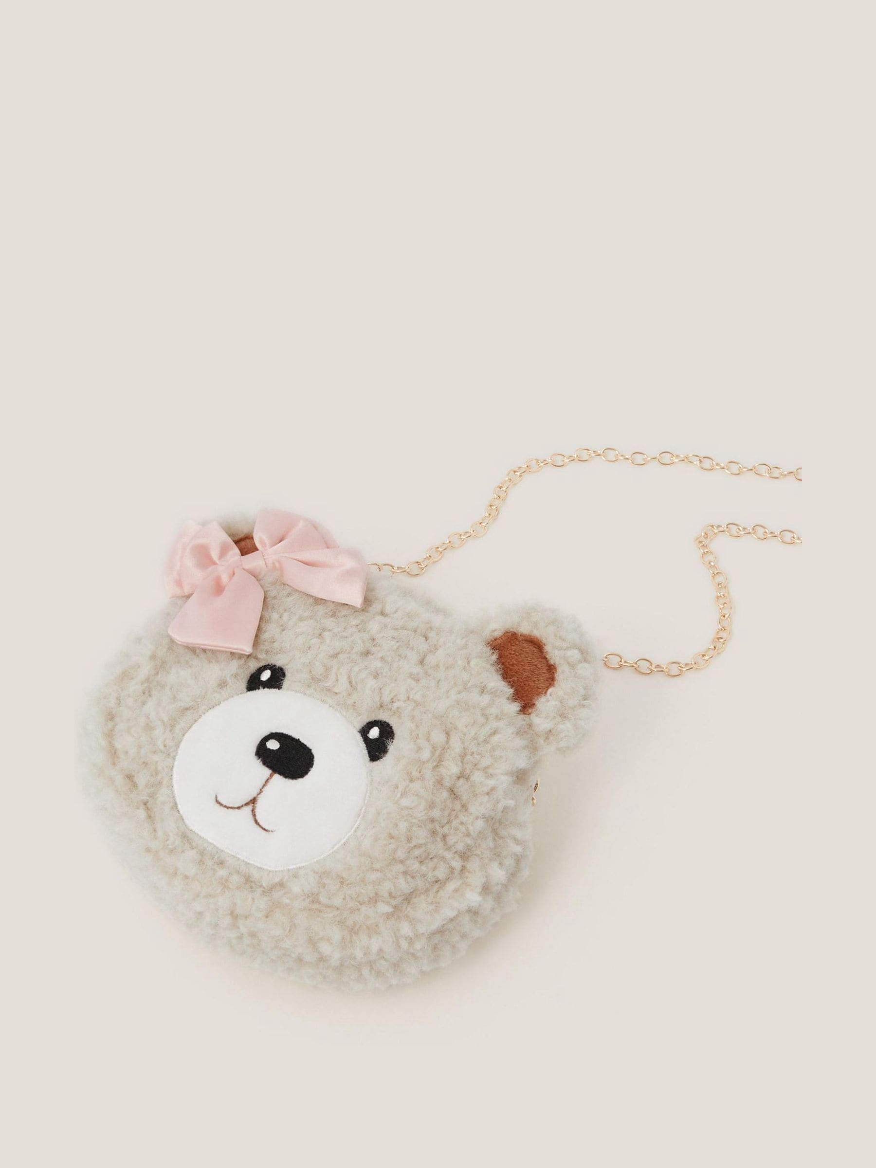 Monsoon Fluffy Teddy Bear Bag