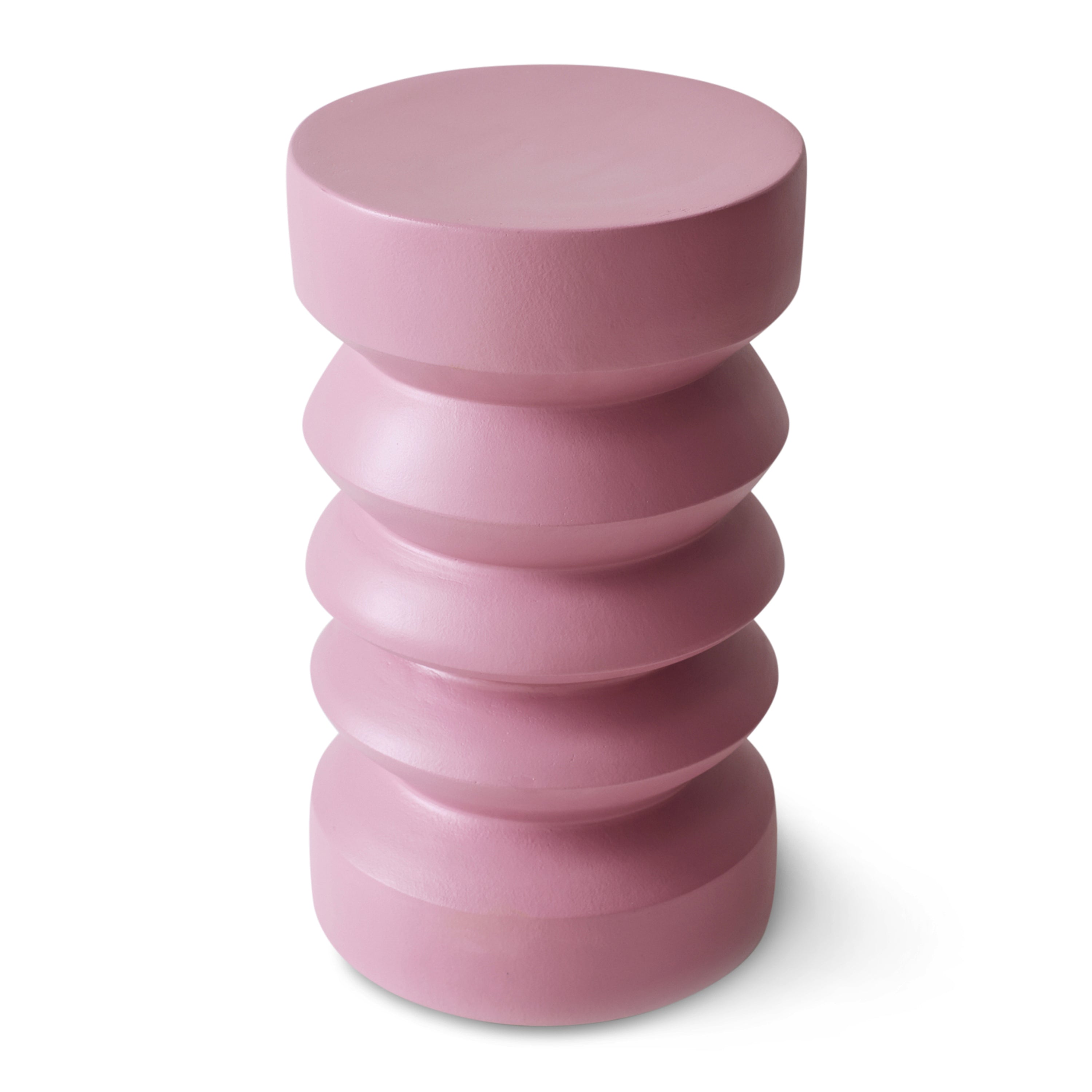 HKliving Stoneware Bijzettafel Ã 23 cm - Rouge