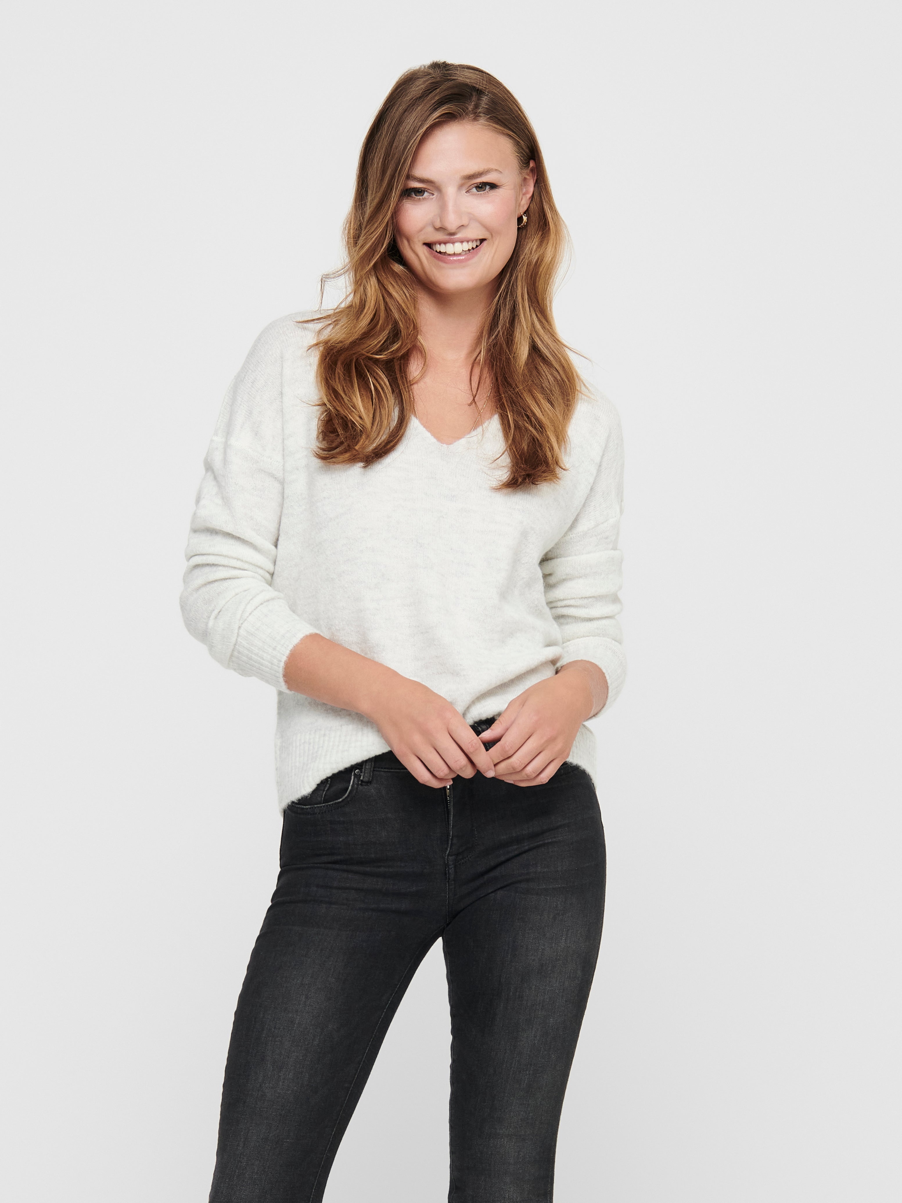 JDYELANORA Strickpullover Cloud Dancer