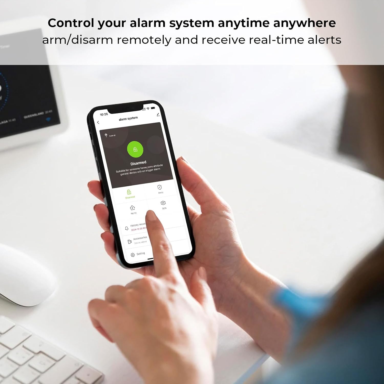 XNY 4G Alarmanlage Haus, WLAN Drahtloses Alarmanlage Wohnung mit APP-Benachrichtigung, 24 Stück(5 Bewegungsmelder, 10 Fenster Tür Sensoren, Fernbedienungen, Alarmsirene), Funktioniert mit Alexa