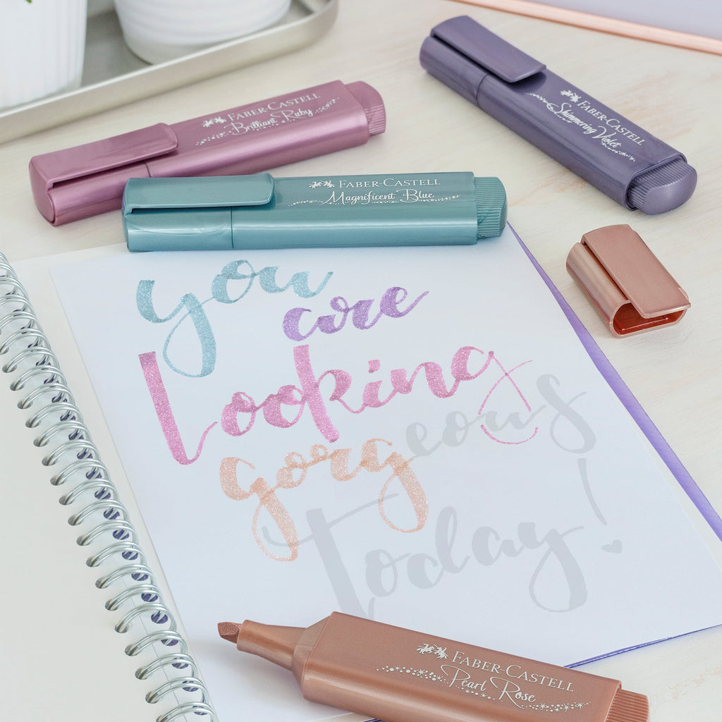 Marcadores Textliner Metálico 8 unidades Faber Castell