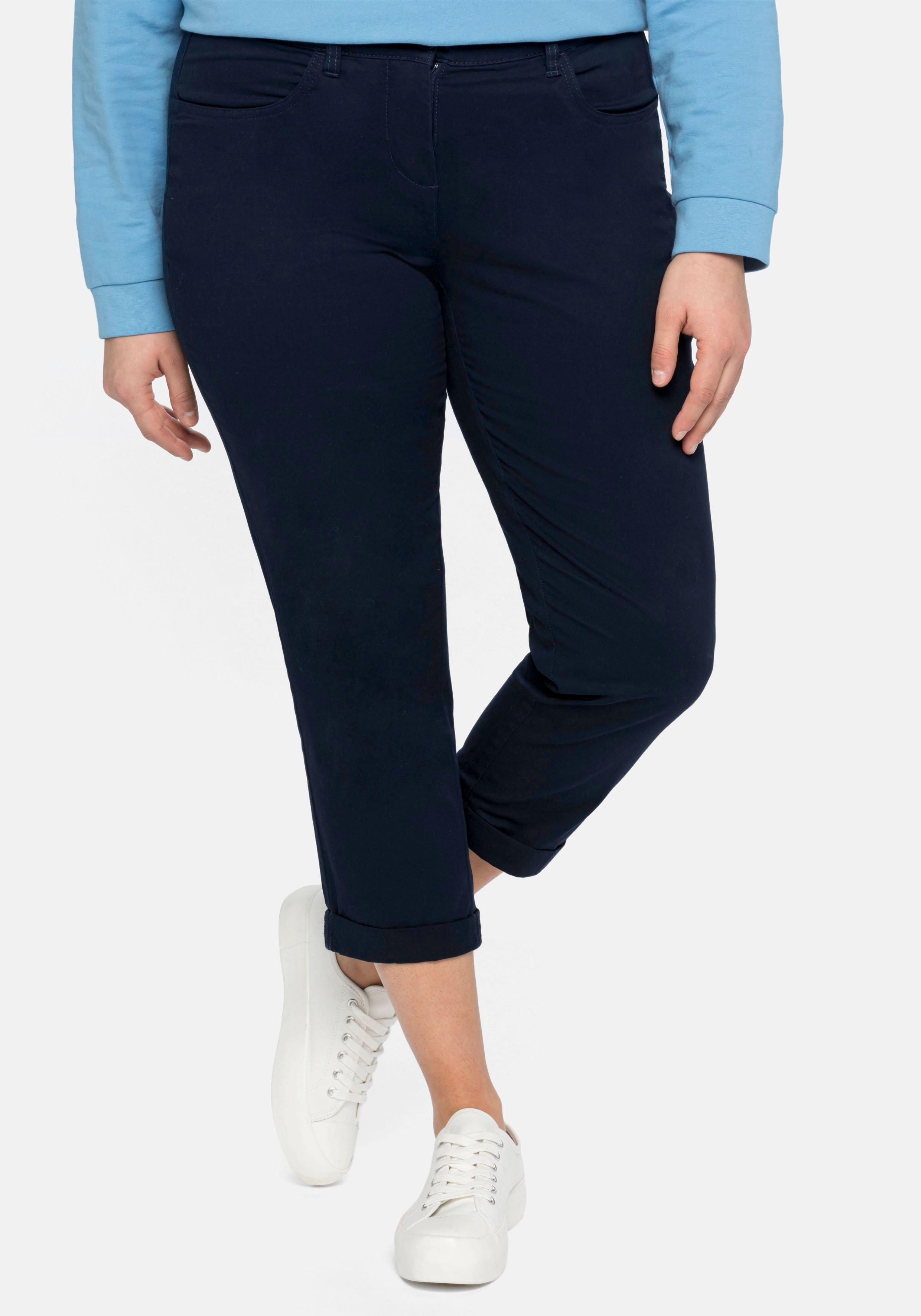 Schmale Stretch-Hose in 7/8-Länge