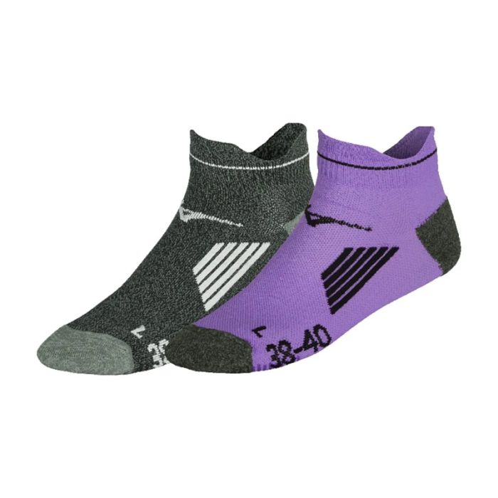 Mizuno Unisex Strømper Active Training Mid - 2 Pack Lilla