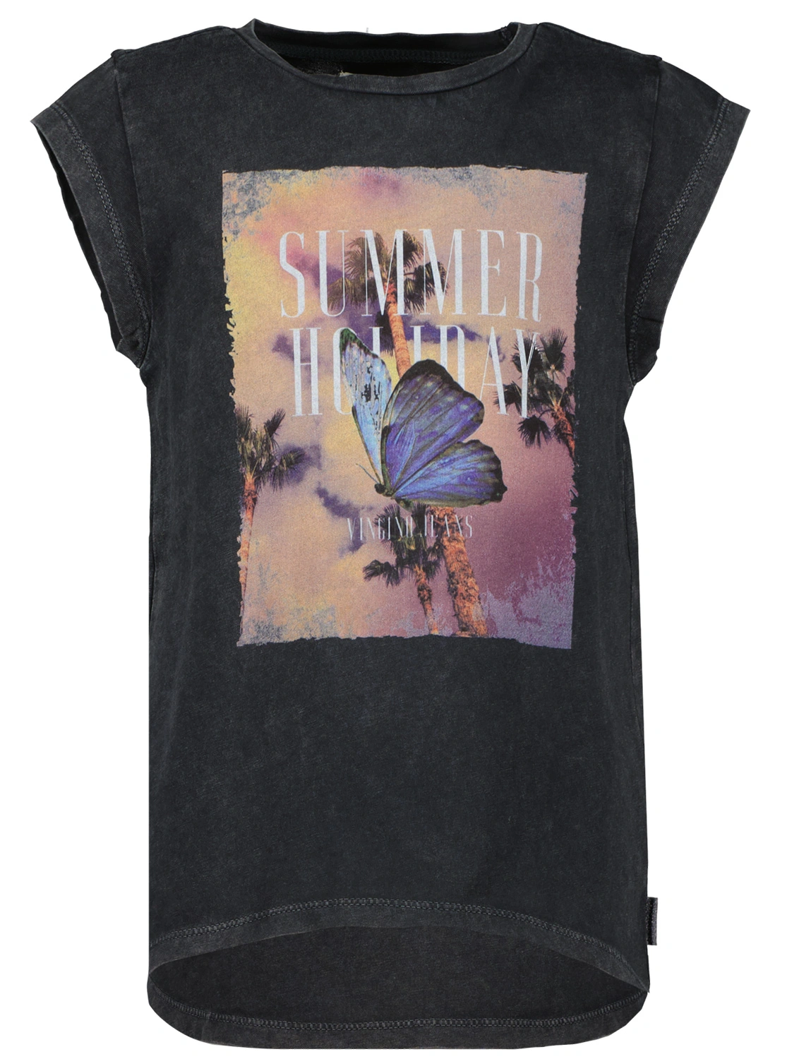 T-Shirt HARLEMMA in washed black
