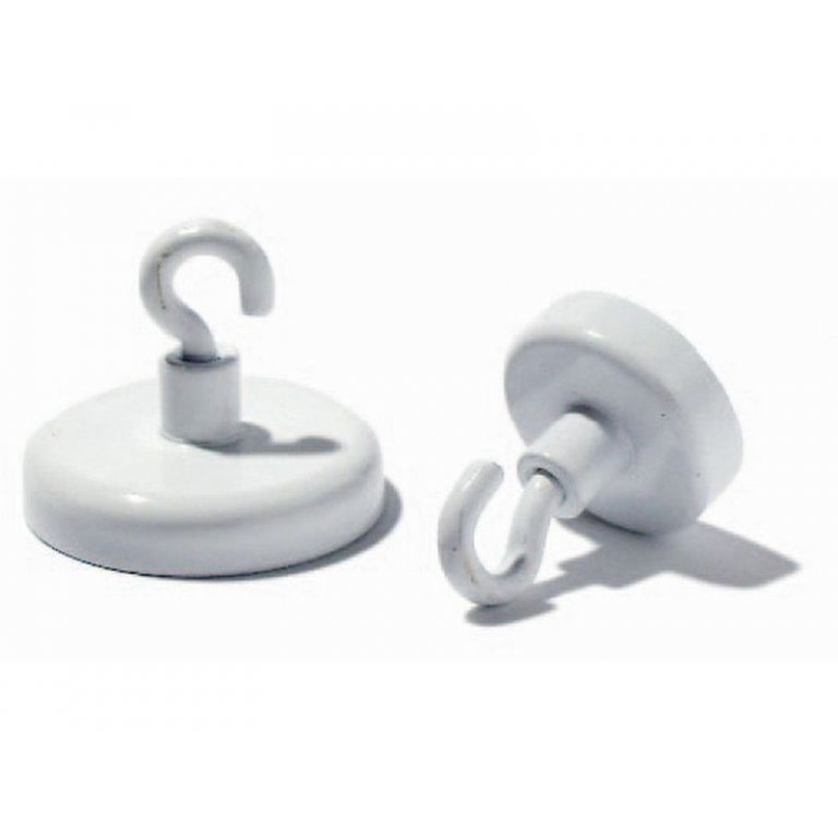 Dekorationsmagnet mit Haken, weiß