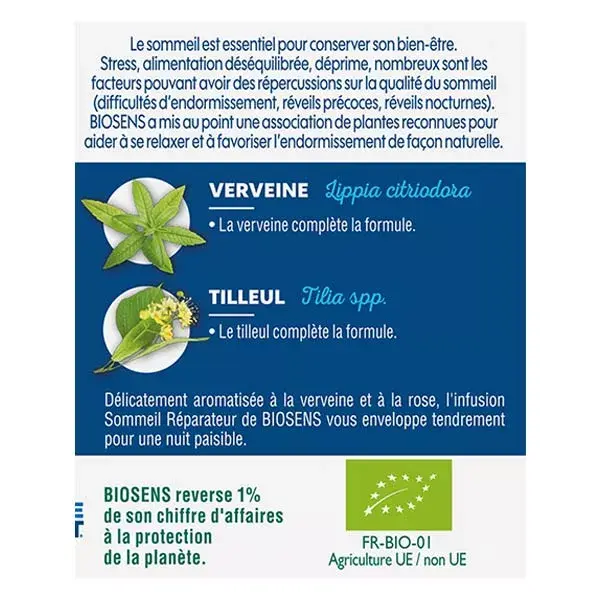 Biosens Infusion Sommeil Réparateur Bio 30g