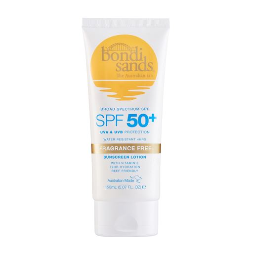 Bondi Sands Fragrance Free Body Sunscreen Lotion, SPF 50 , 150 ml
