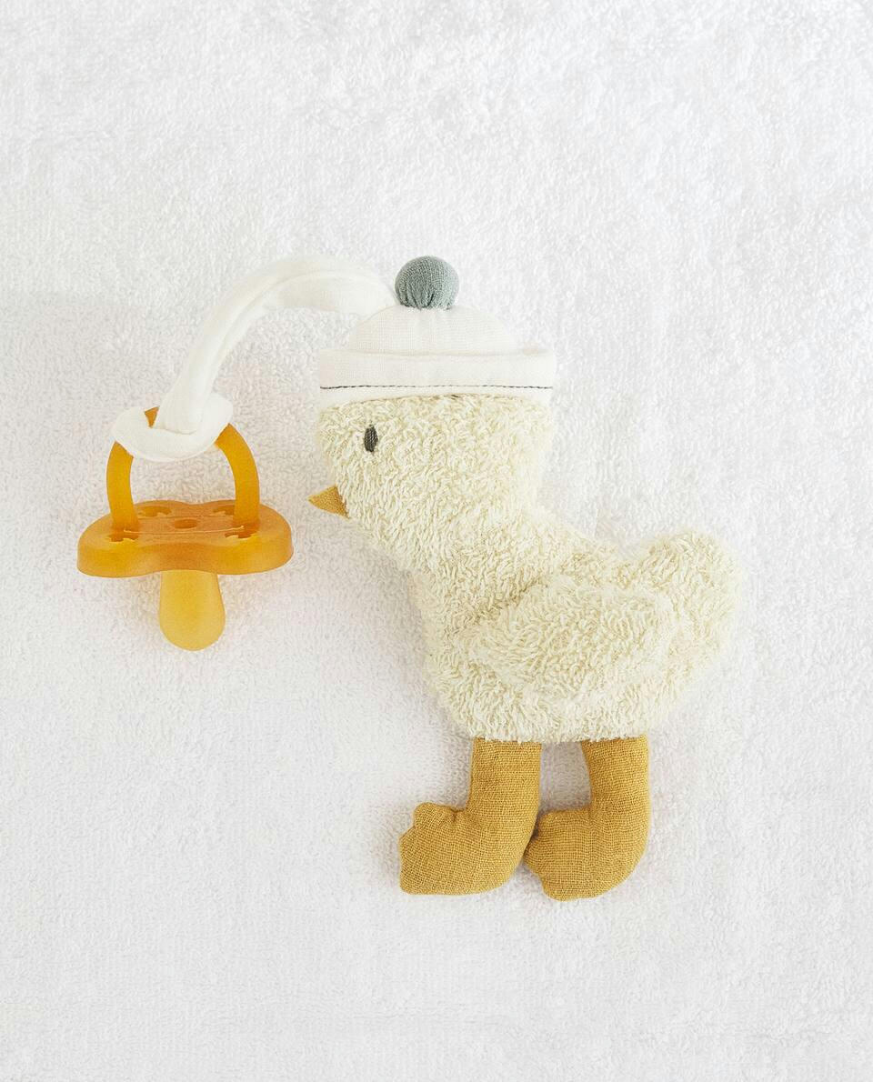 Chupeta de pato de pelúcia