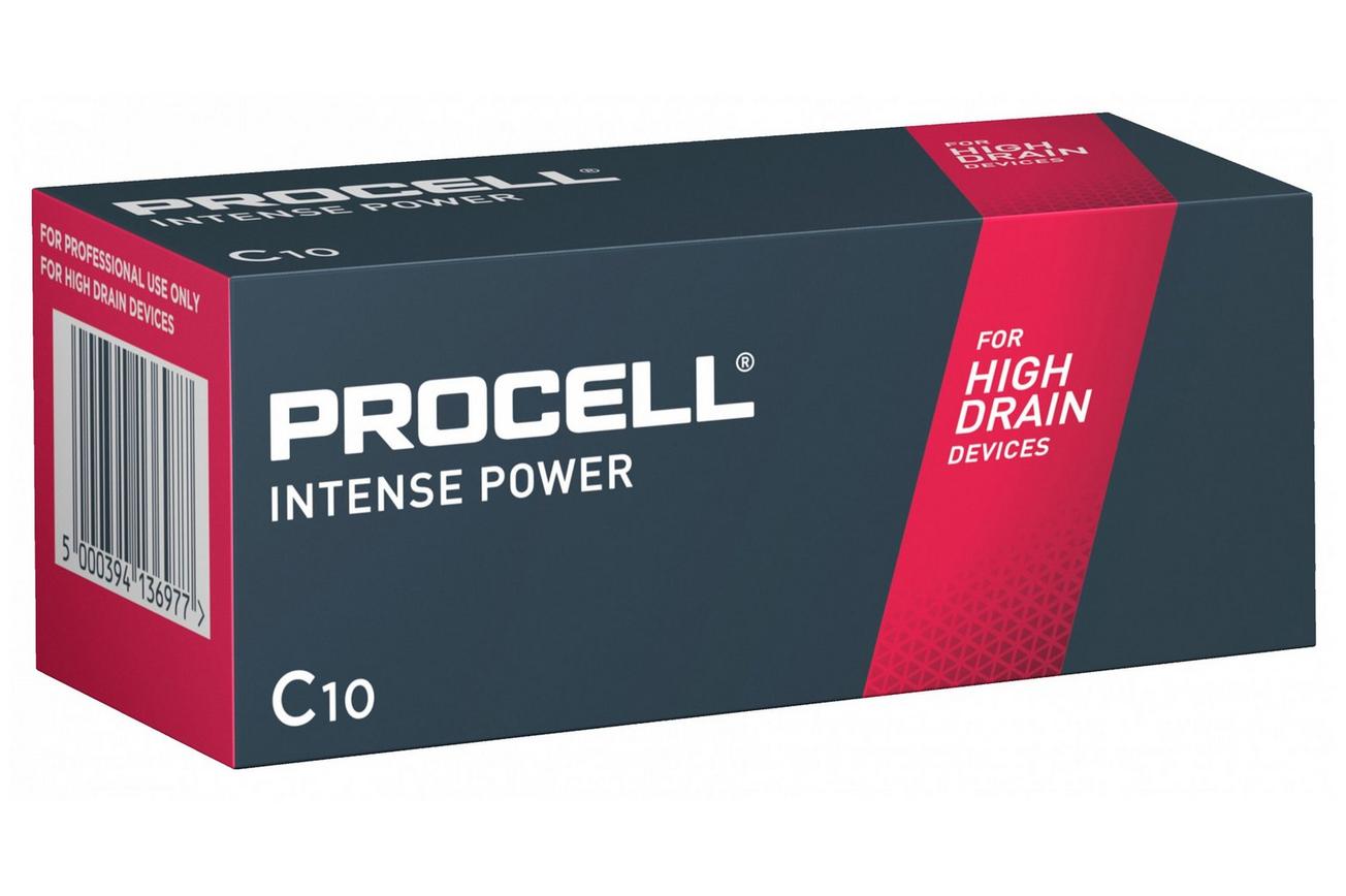 Duracell Procell Intense Power C-alkalinebatterijen LR14, 10 stuks