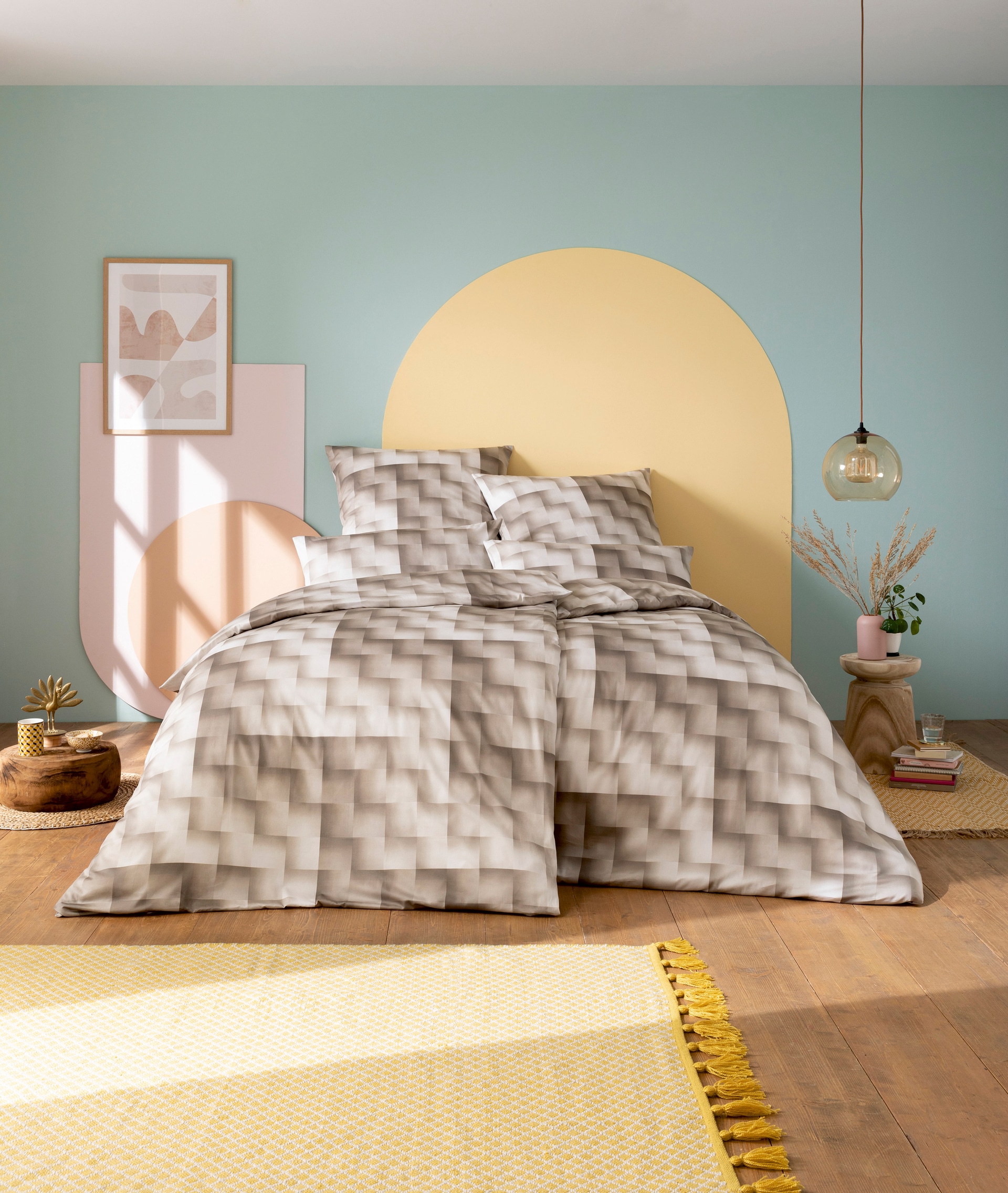 ESTELLA Mako-Satin Bettwäsche JENDRIK 155 x 220 cm sand