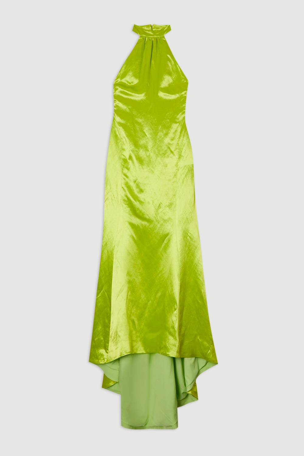KarenMillen Robe maxi sur mesure en satin premium à encolure halter