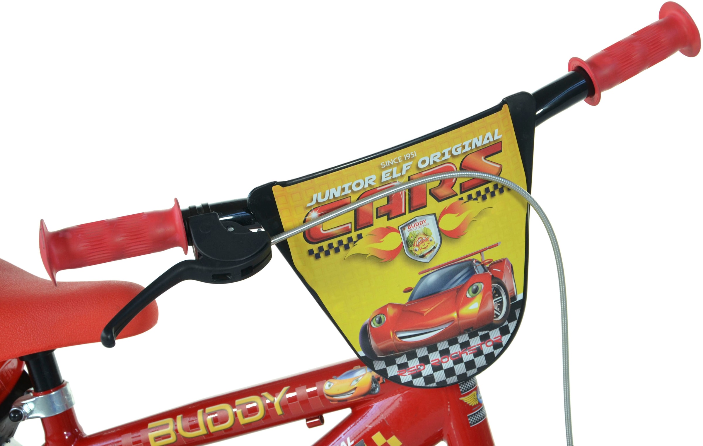 Dino Kinderfahrrad »Cars Buddy 12 Zoll« 1 Gang mit Stützrädern, Trinkflasche und Frontschild