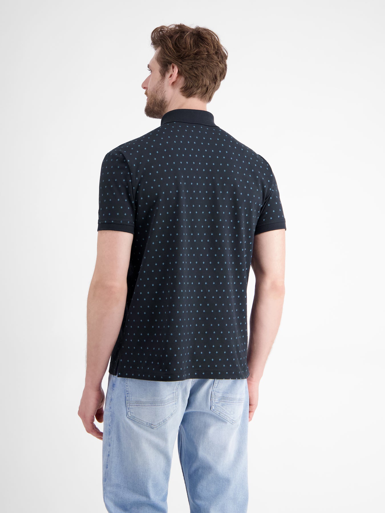 Herren Poloshirt mit Minimalprint